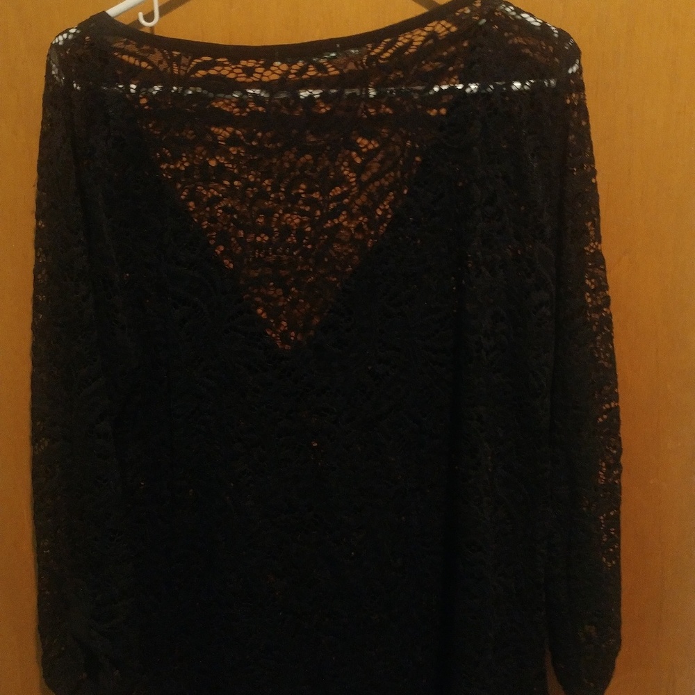 Black lace shirt